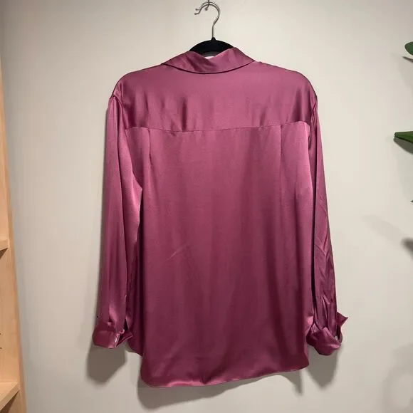 Vince Silk Satin Button Down Blouse – New With Tags - Picture 3 of 7